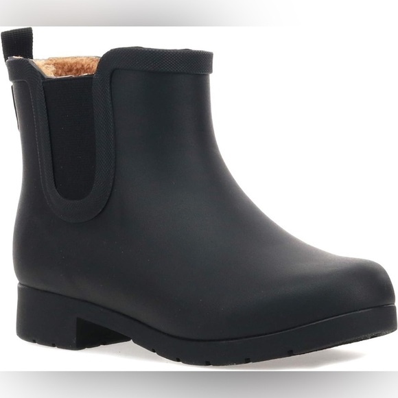 Chooka 100% water proof Chelsea Bootie in Matte black with plush lining Sz-8. L - Picture 11 of 11